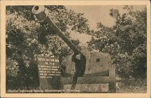 Postkaart Overloon DUITSCH ANTI-TANK Denkmal 1949