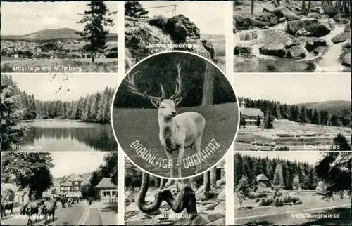 Ansichtskarte Braunlage Mehrbildkarte Ortsansichten Ort im Oberharz 1959