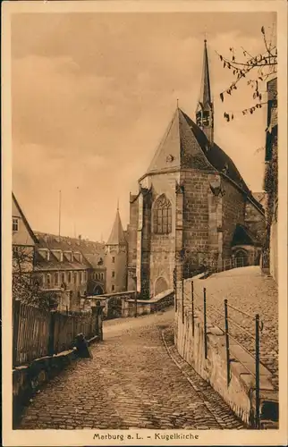 Marburg an der Lahn Kugel-Kirche Kugelkirche Gebäude-Ansicht 1910