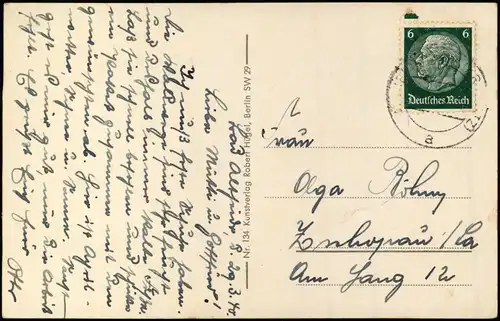 Postcard Bad Altheide Polanica-Zdrój Waldschlößchen 1938