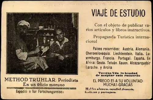 Ansichtskarte  Arabische Typen ¡VISITAD ESPAÑA Y EL MARRUECOS ESPAÑOL! 1929