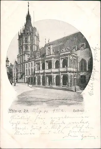 Ansichtskarte Köln Rathaus 1900