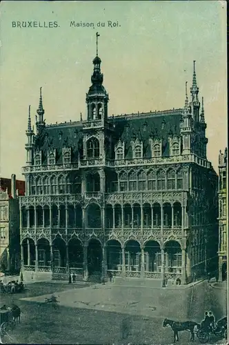 Brüssel Bruxelles Stadtteilansicht Maison du Roi 1915    Feldpost WK1 gelaufen
