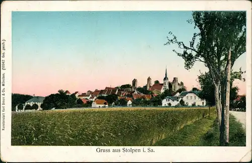 Ansichtskarte Stolpen Panorama-Ansicht 1910