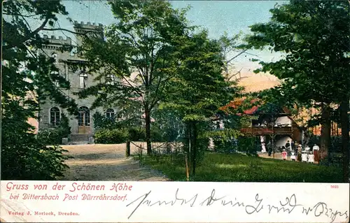 Ansichtskarte Dürrröhrsdorf-Dittersbach chönen Höhe 1906    Stempel Bautzen