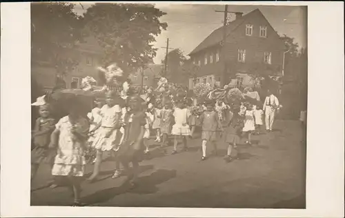 Ansichtskarte .Sachsen Oberlausitz - Kinder Festumzug 1934