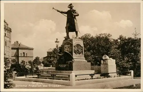 Ansichtskarte Torgau Denkmal Friedrich der Grosse 1934