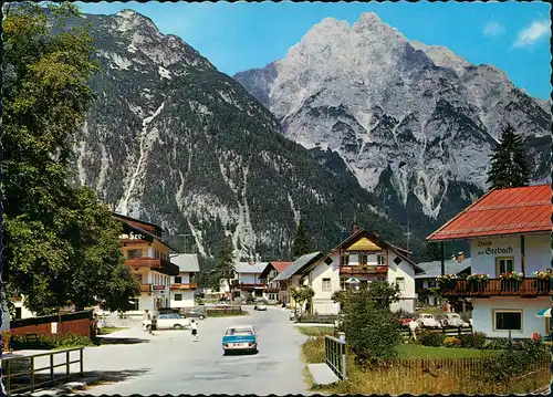 Leutasch Straßenmotiv in Leutasch-Waidach gegen Öfelekopf 1970