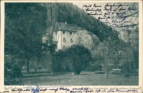 Bad Kudowa Kudowa-Zdrój Haus Friedrichshof ärztlich geleitetes Kurhaus 1935