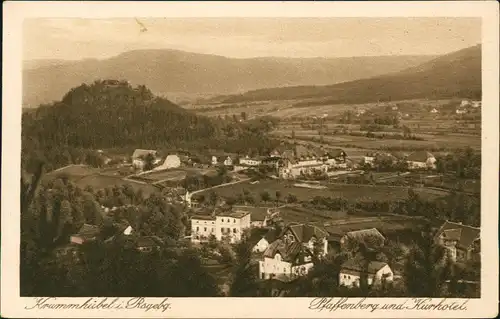 Krummhübel Karpacz Panorama-Ansicht mit Pfaffenberg und Kurhotel 1930