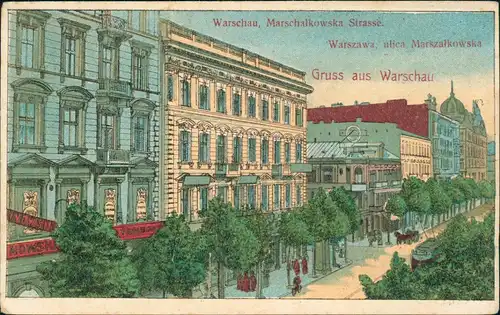 Warschau Warszawa Marschalkowska Strasse, ulica Marszałkowska 1930