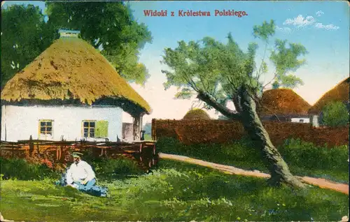 Polen Polska Polnische Häuser Widoki z Królestwa Polskiego 1910