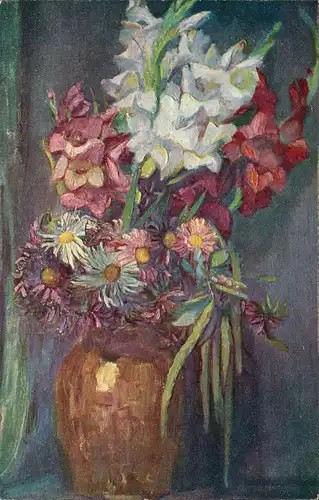 Ansichtskarte  Künstlerkarte Adele v. Finck, Berlin Gladiolen 1916