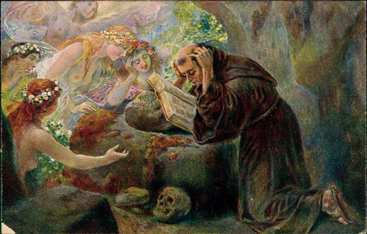 Künstlerkarte: Kunstwerke Arpád Molnár-Trill Die Versuchung hl Antonius ...