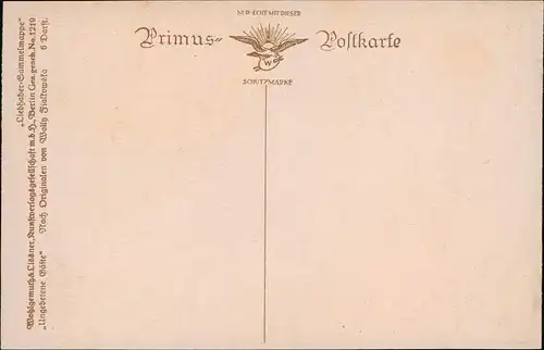 Kinder Künstlerkarte „Ungebetene Gäste"   Wally Fialkowska 6 Darst. 1912