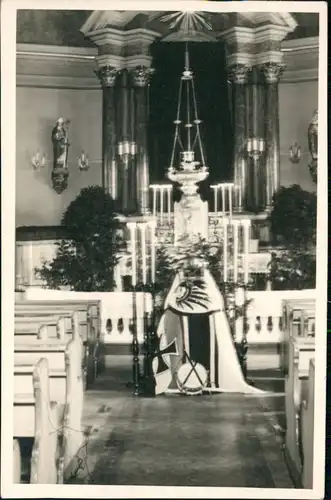 Ansichtskarte  Religion/Kirche Altar mit Sarg 1. Weltkrieg Fotokarte 1917