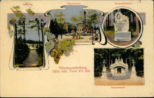 Wilthen (Sachsen) 4 Bild Mönchswalder Berg, Restaurant, Quellen Weinlaub 1919