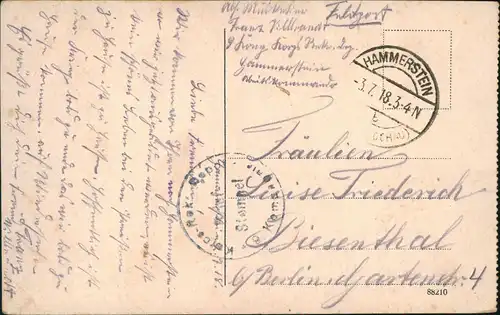 Postcard Thorn Toruń Altstädtischer Markt 1918  gel. Feldpost Hammerstein
