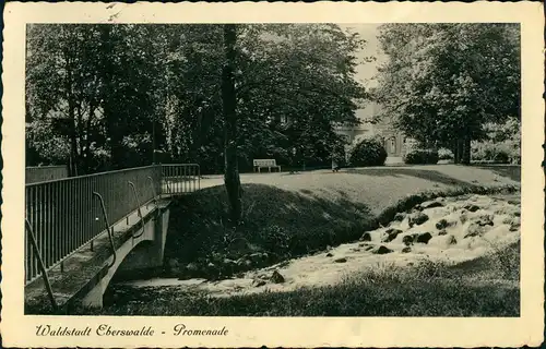 Ansichtskarte Eberswalde Promenade 1939