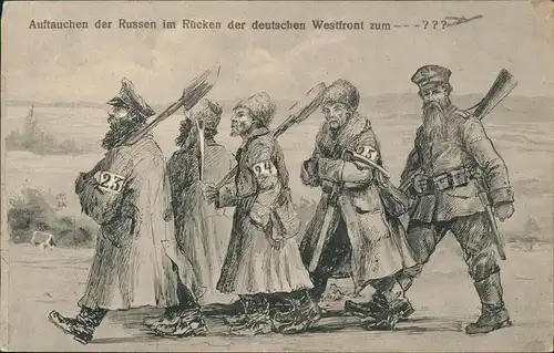 Russen im Rücken der deutschen Westfront zum ??? Militaria 1915  gel. Feldpost