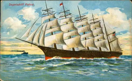 Segelschiff Potosi. Schiffe/Schifffahrt - Segelschiffe/Segelboote 1914