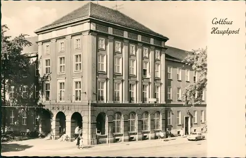 Cottbus Choćebuz Partie an der Hauptpost Niederlausitz  1963