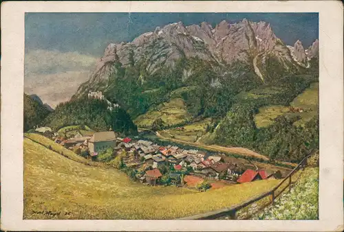 Ansichtskarte Werfen Panorama-Ansicht Gesamtansicht Totale 1920