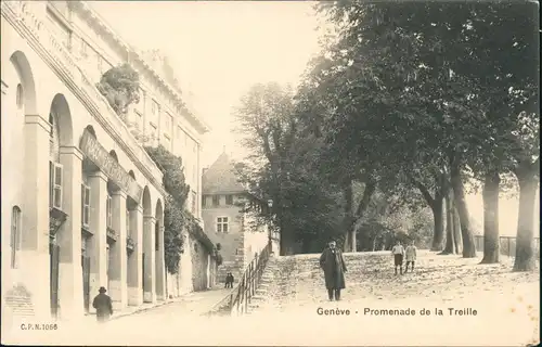 Ansichtskarte Genf Genève Genève Promenade de la Treille 1900