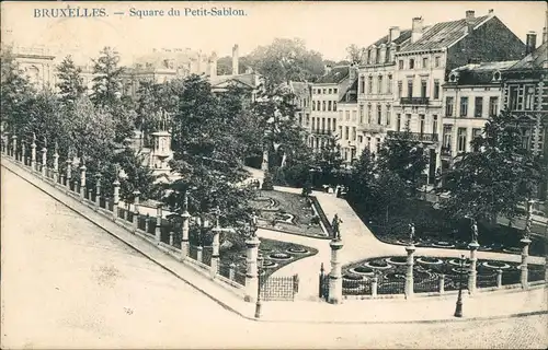 Postkaart Brüssel Bruxelles Square du Petit-Sablon. 1906