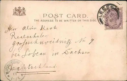 Postcard Manchester Cathedral (Kathedrale) Litho AK Mondschein 1901