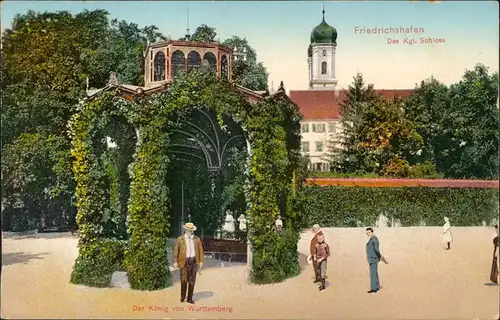 Ansichtskarte Friedrichshafen Das Kgl. Schloss 1910