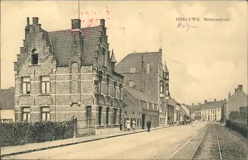 Postkaart Ggheluwe Geluwe GHELUWE Meenenstrate 1916    (Soldatenbrief)