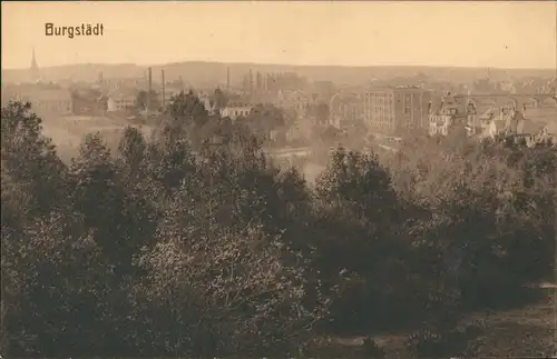 Ansichtskarte Burgstädt Panorama-Ansicht Gesamtansicht 1910
