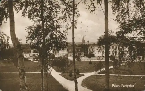 Postcard Falun Falun Parkgatan 1920