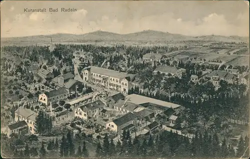 Postcard Bad Radein Radenci Panorama-Ansicht, Kuranstalt 1916
