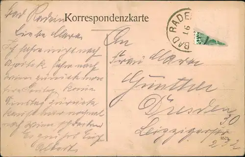 Postcard Bad Radein Radenci Panorama-Ansicht, Kuranstalt 1916