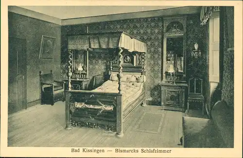 Ansichtskarte Bad Kissingen Bismarcks Schlafzimmer 1920