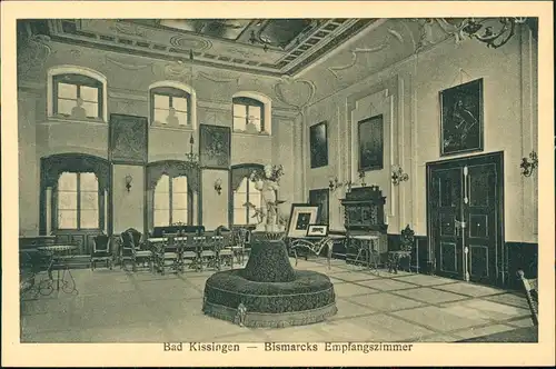 Ansichtskarte Bad Kissingen Bismarcks Empfangszimmer 1920