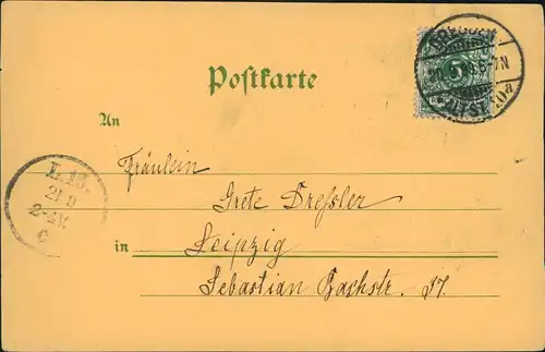 Ansichtskarte Innere Altstadt-Dresden Stallhof bei Mondschein 1899 Luna