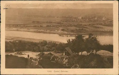 Postcard Galizien Santal, Galizien. 1917  gel. div. Feldpoststempel