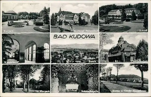 Bad Kudowa Kudowa-Zdrój Mehrbild-AK u.a. mit Kurhotel Fürstenhof,  uvm. 1939