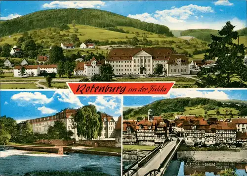 Ansichtskarte Rotenburg a. d. Fulda Stadtteilansichten - 3 Bild 1975