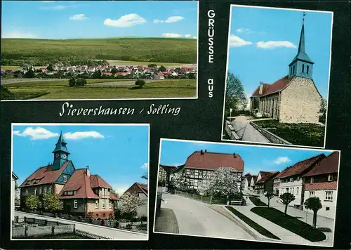 Sievershausen im Solling-Dassel Stadtansichten Totale, Straßen 1972