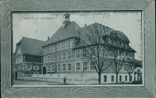 Ansichtskarte Konstanz Technikum 1910 Passepartout