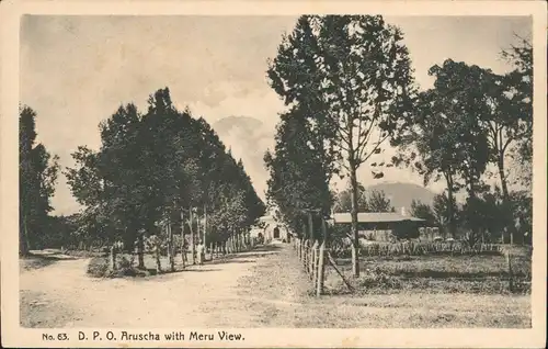 Postcard Arusha Meru View. Tansania Deutsch-Ostafrika Kolonie 1920