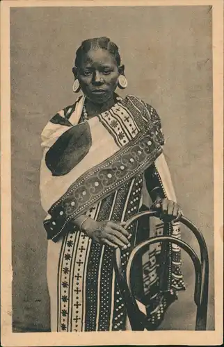 Daressalam Nbondey Girl, Dar-es-Salaam.Tansania Deutsch-Ostafrika Kolonie 1922