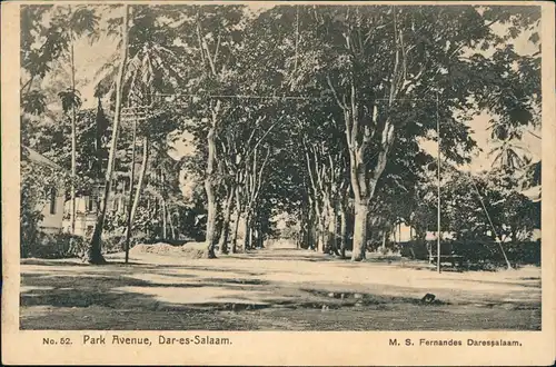Daressalam Avenue, Dar-es-Salaam.Tansania Deutsch-Ostafrika Kolonie 1922