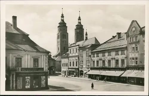Jägerndorf Krnov (Krnów / Karniów) Straßenpartie, Apotheke - Geschäfte 1940