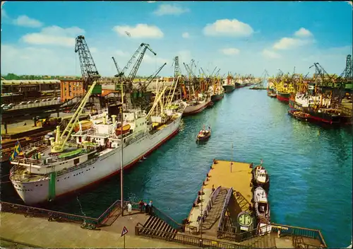 Ansichtskarte Vegesack-Bremen Hafen 1963