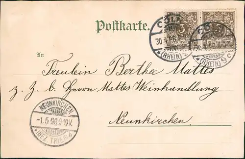 Stuttgart Hochzeitstor, Braut u. Bräutigam Stiftskirche Künstlerkarte 1898